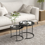 HOMCOM Nesting Tables Tray Removable Living Room - HOMCOM - Home Symphony