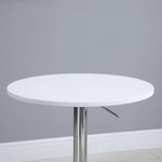 Unbranded 60cm Adjustable Height Round Bar Table w/ Swivel Top Metal Frame White - Dining Table