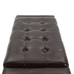 Deluxe Storage Ottoman Bench Large Tufted Lid With Inner Storage For Living Room Entryway - HOMCOM - Home Symphony