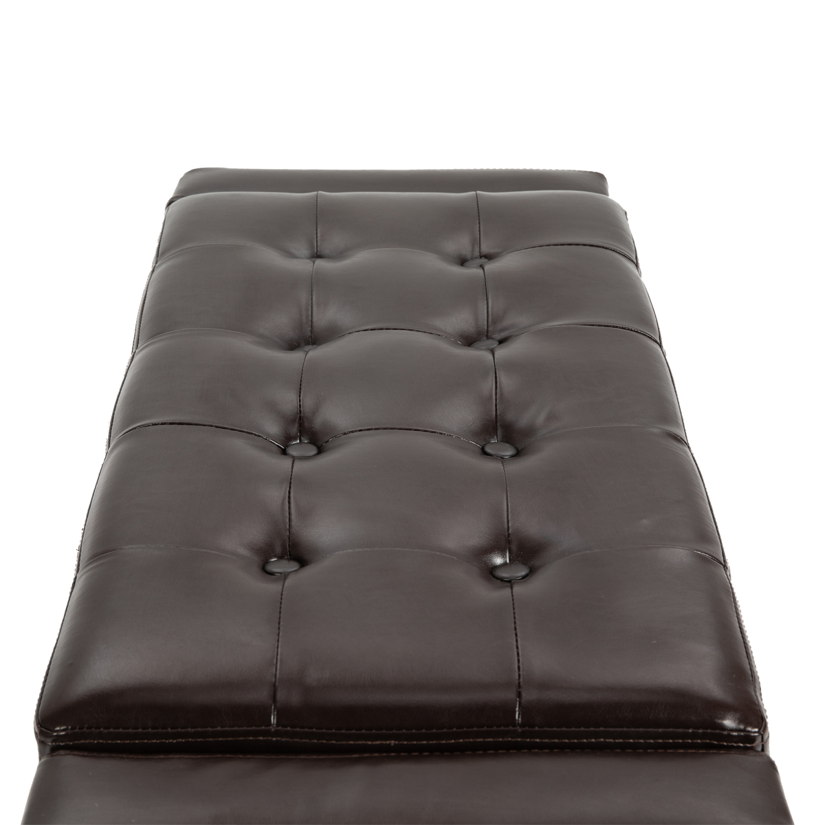 Deluxe Storage Ottoman Bench Large Tufted Lid With Inner Storage For Living Room Entryway - HOMCOM - Home Symphony