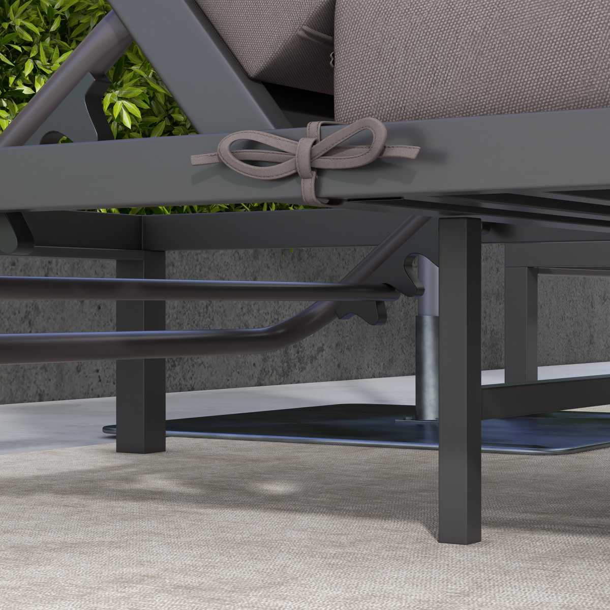 Outsunny Rattan Lounge Set 3 Piece Five Position Garden - Outsunny - Home Symphony