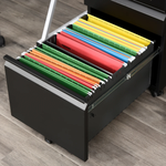 Vinsetto Vinsetto Vertical File Cabinet 3-Drawer Lockable Metal with Central Locking for Office Use - Filing Cabinet