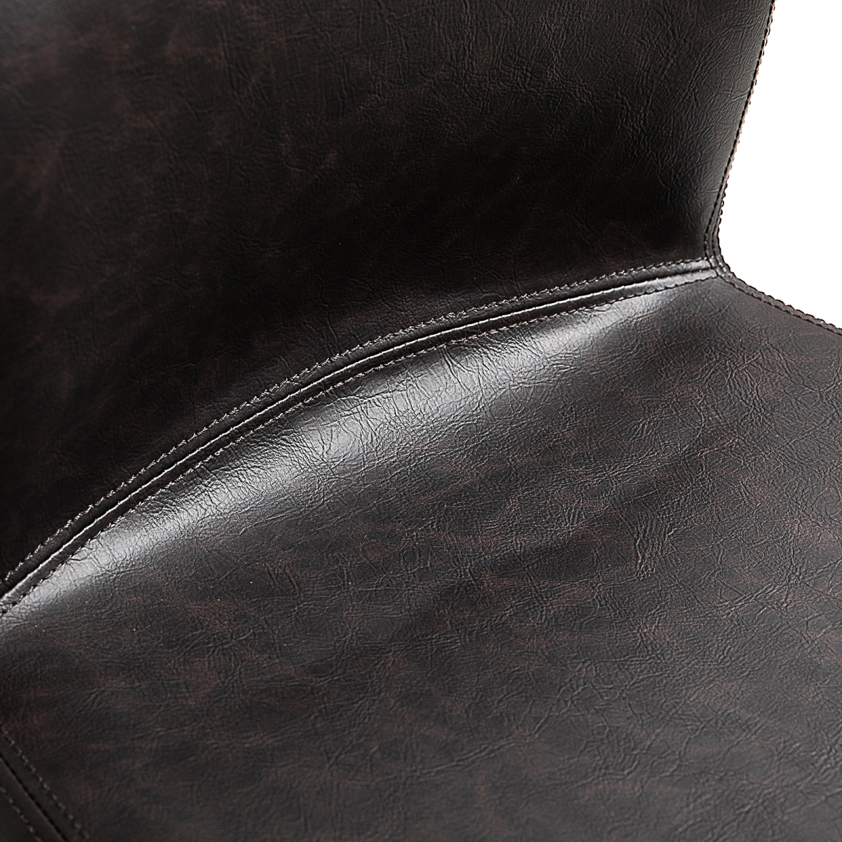 2 Pcs 93cm Faux Leather Bar Stools Wooden Frame Footrest Padding High Back Brown - HOMCOM - Home Symphony