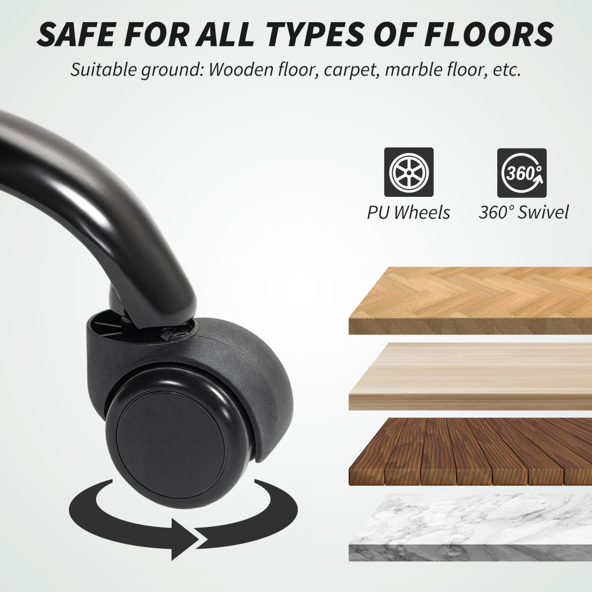 HOMCOM Fabric Office Chair Standard Size Double Layer Foam Padding Tilting For Home Office - HOMCOM - Home Symphony