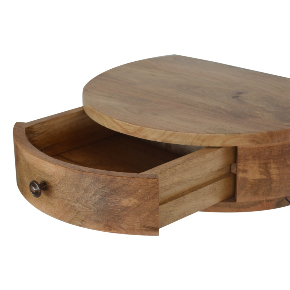 Artisan Bedside Drawer Wall Mount Round MangoWood - Artisan Furniture - Home Symphony