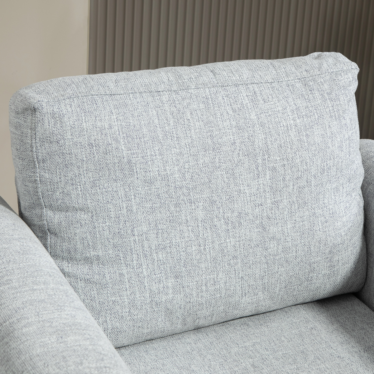 HOMCOM Vintage Chenille Armchair back cushion in light grey upholstery.
