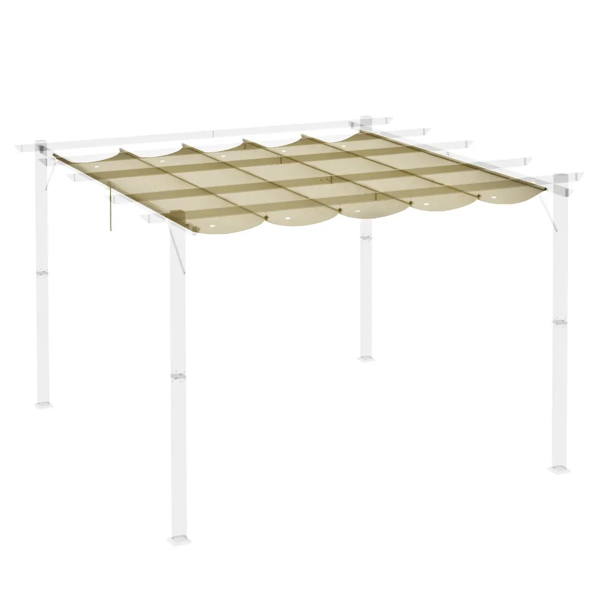 Outsunny Outsunny Pergola Shade Cover Replacement Canopy for 3 x 3(m) Pergola, Beige - Gazebos