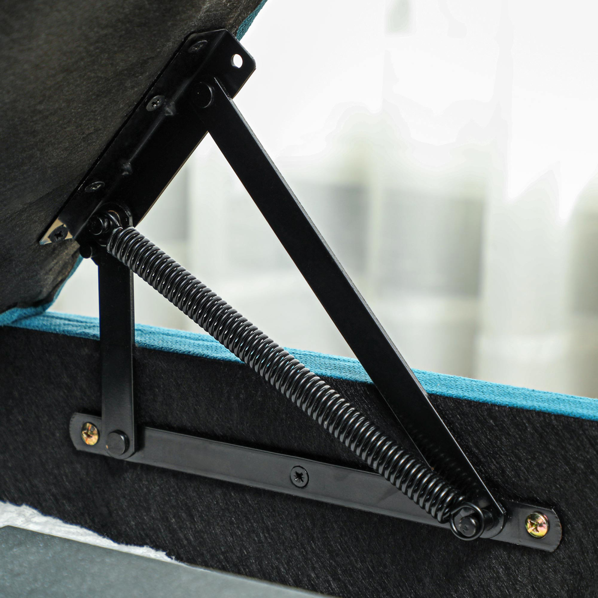 HOMCOM L Shaped Modular Sofa With Storage Light Blue - HOMCOM - Home Symphony