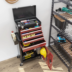 HOMCOM Tool Cabinet On Wheels Five Drawer Roller Cabinet With Lockable Door For Garage by HOMCOM