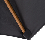 Outsunny 2.5m Wood Garden Parasol Sun Shade Patio Outdoor Wooden Umbrella - Parasol