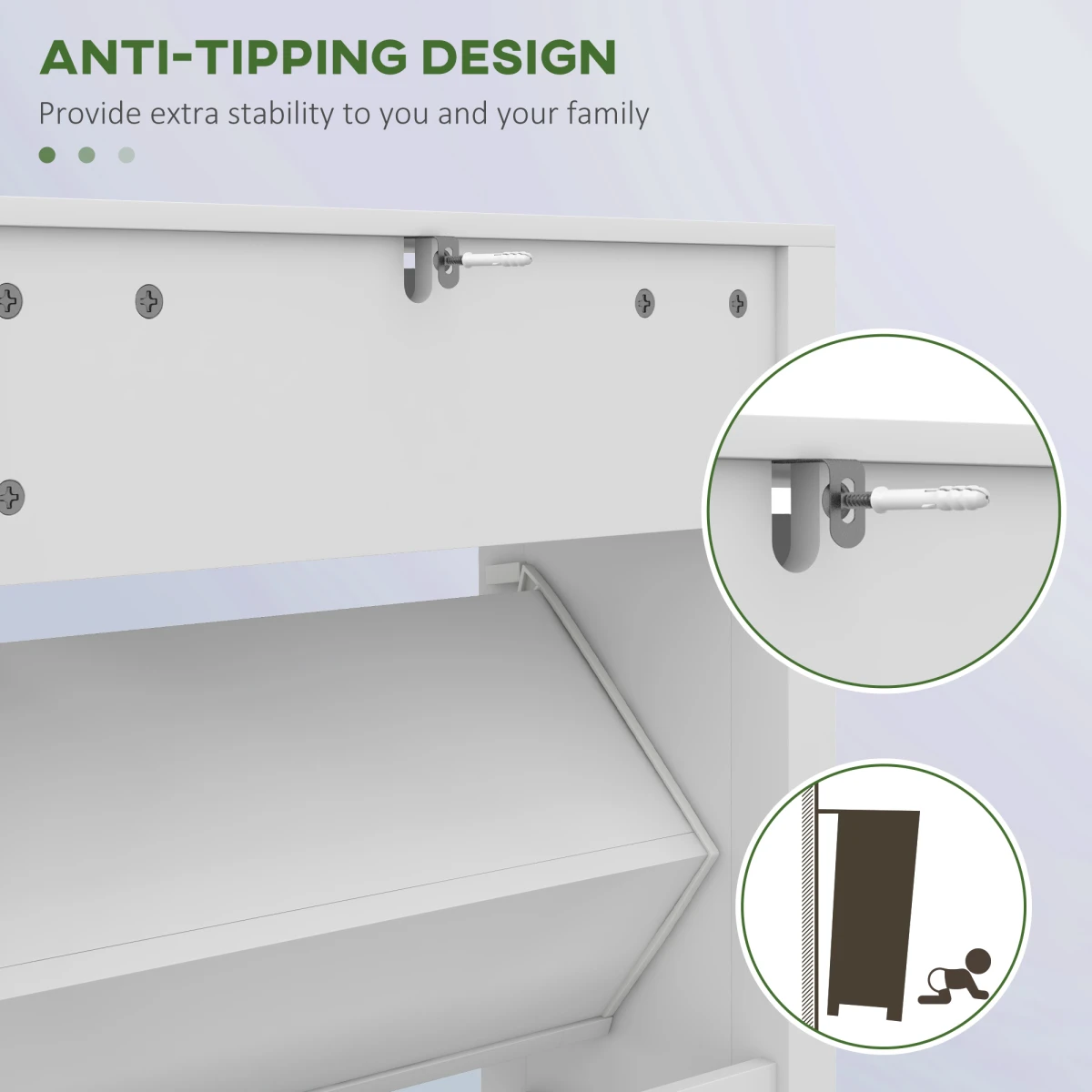 HOMCOM Shoe Cabinet 60W x 24D x 97H cm Eight Pair Capacity With Adjustable Shelves Hallway Storage by HOMCOM