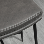 HOMCOM Bar Stool 89-99cm Curved Seat Grey Set of 2 - HOMCOM - Home Symphony