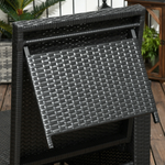 Outsunny Pro Rattan Lounger Set 5Level Adjustable Patio - Sun Lounger