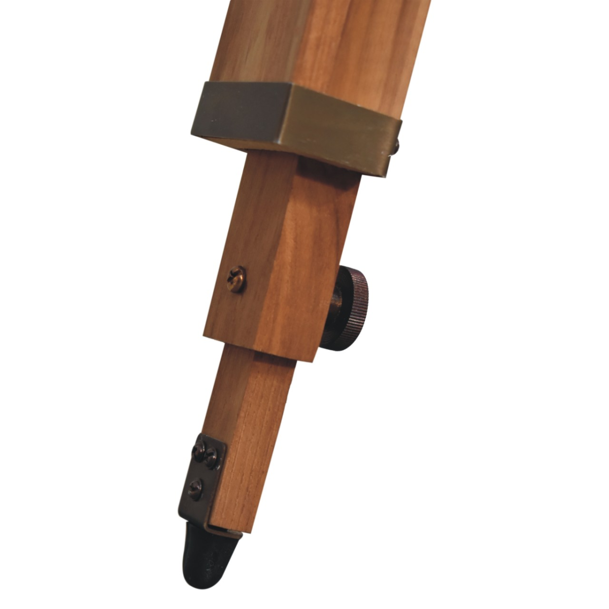 Stylish tripod leg detail of the Artisan Furniture Home Decor Accessories - Caged Brass Spotlight Floor Lamp.