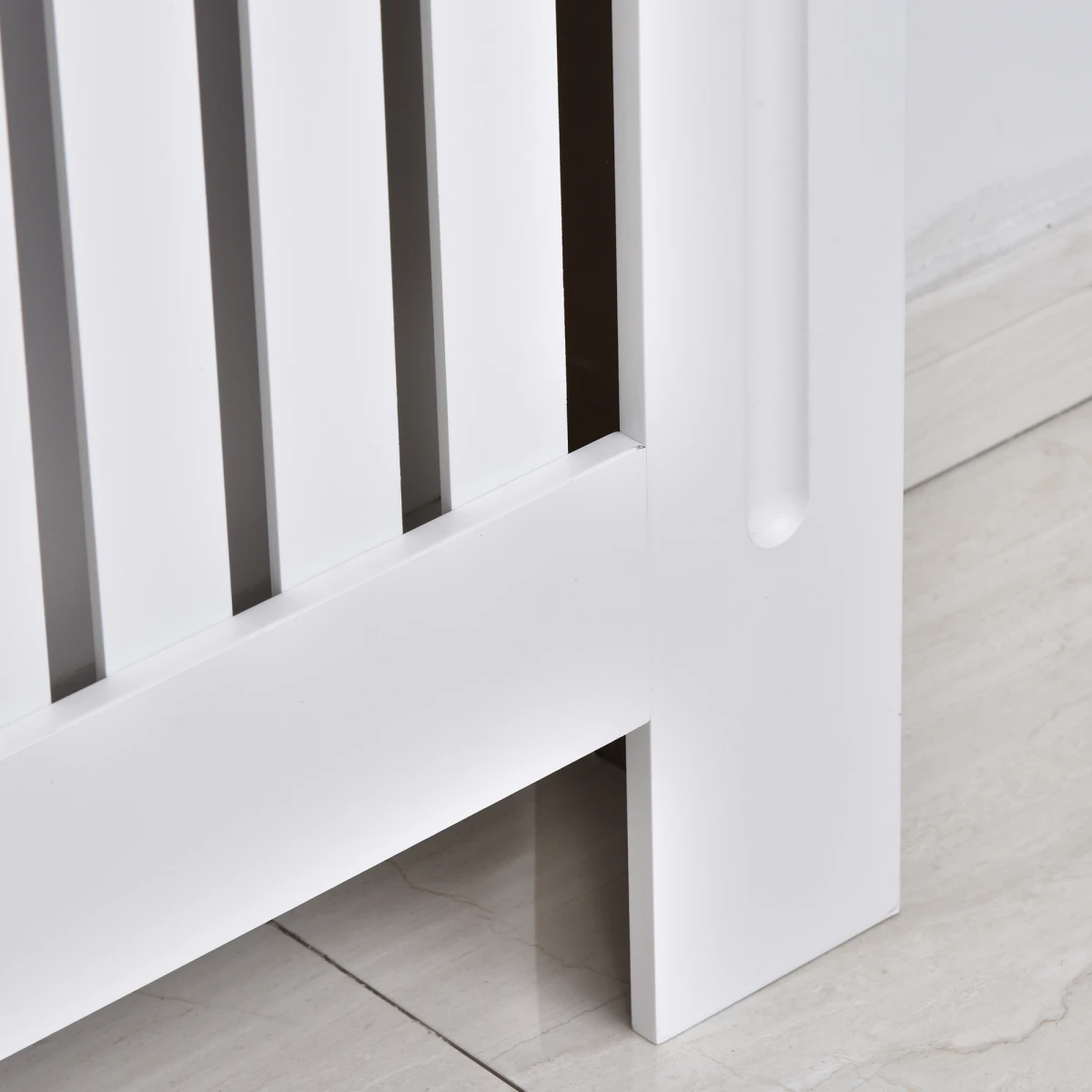 Homcom Radiator Cover Slatted 152x19x81cm Home by Homcom