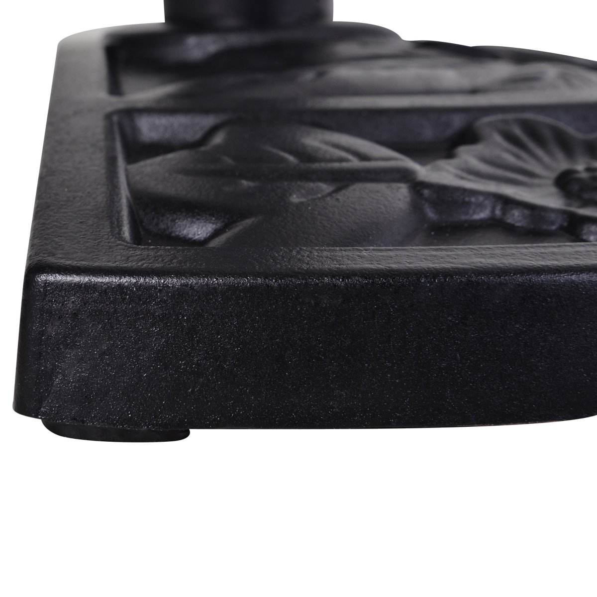 Outsunny Outsunny 9kg Half Round Parasol Umbrella Base Resin Outdoor Garden Furniture - Parasol