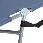 Outsunny Outsunny Beach Chaise Lounge Portable Adjustable Backrest with Face Cavity Grey - Sun Lounger