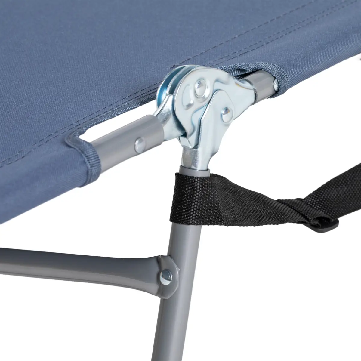 Outsunny Outsunny Beach Chaise Lounge Portable Adjustable Backrest with Face Cavity Grey - Sun Lounger