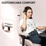 HOMCOM Gaming Chair Standard Size Adjustable Tilt For Gamers by HOMCOM