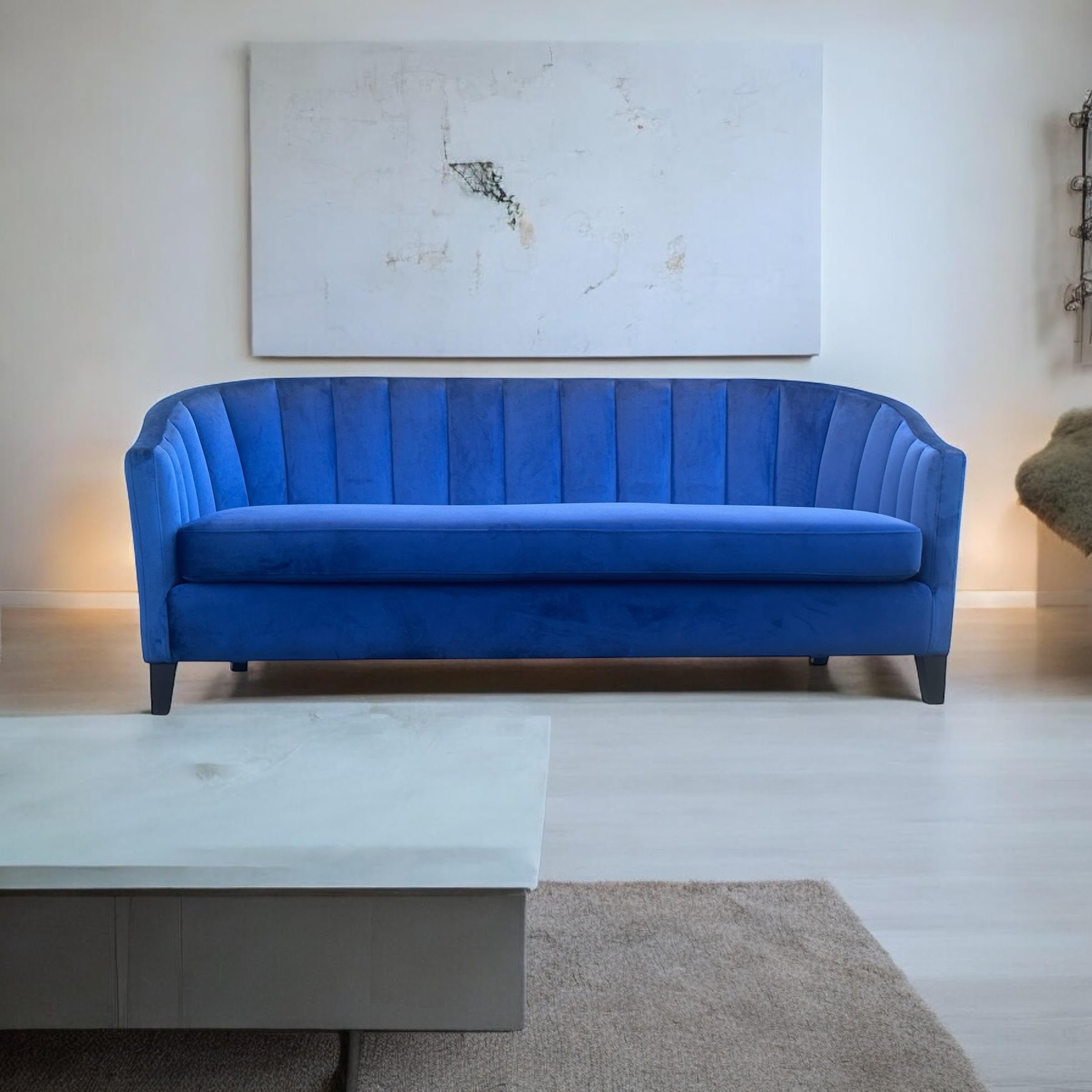 Premium Sofa 189cm Velvet Upholstery Plush Cushions Home - MSL - Home Symphony