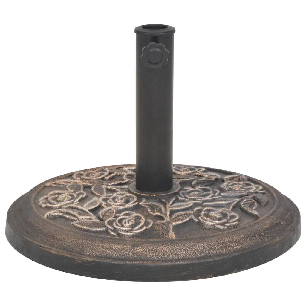 vidaXL vidaXL Parasol Base Resin Round Bronze 9 kg - Parasol