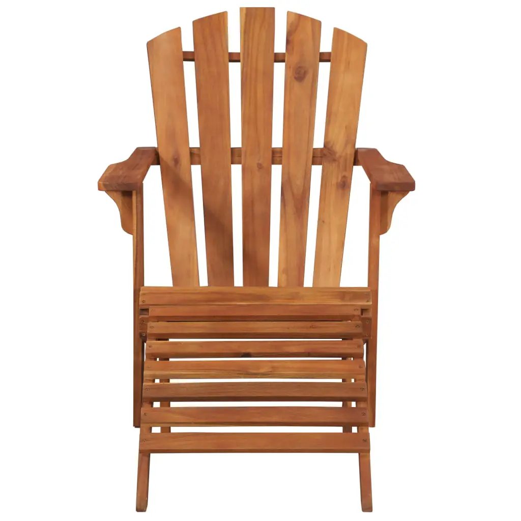 vidaXL vidaXL Garden Adirondack Chair with Footrest Solid Acacia Wood - Garden Chairs