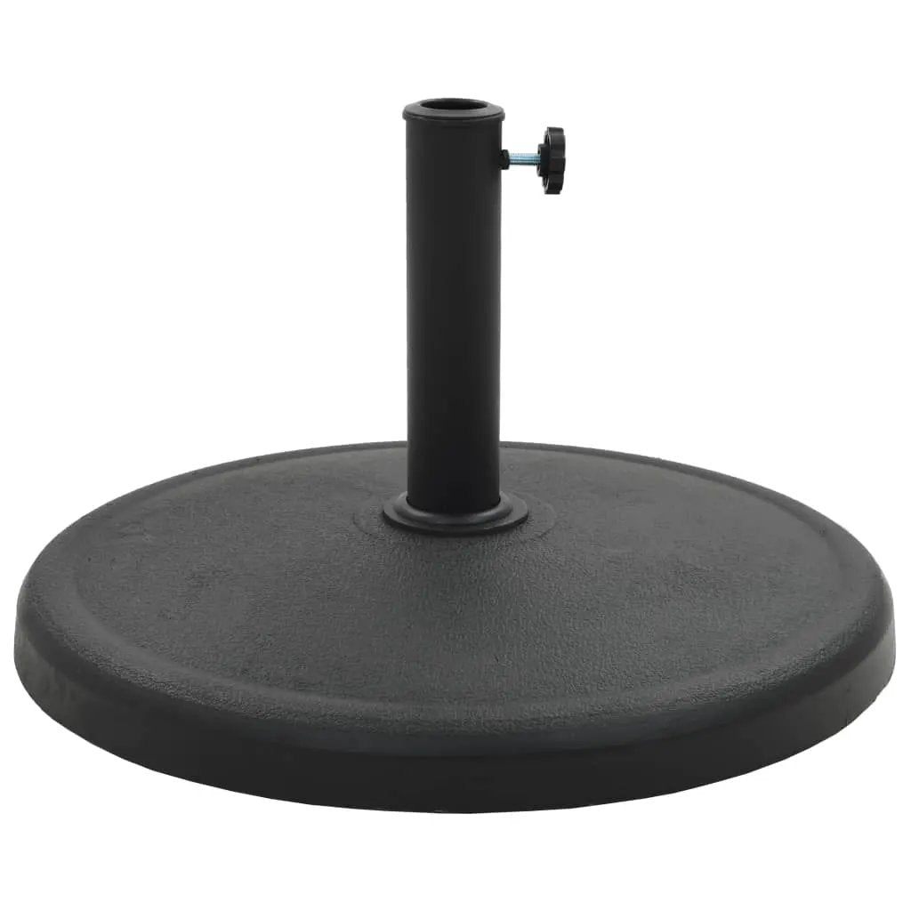 vidaXL vidaXL Parasol Base Round Polyresin 19 kg Black - Parasol