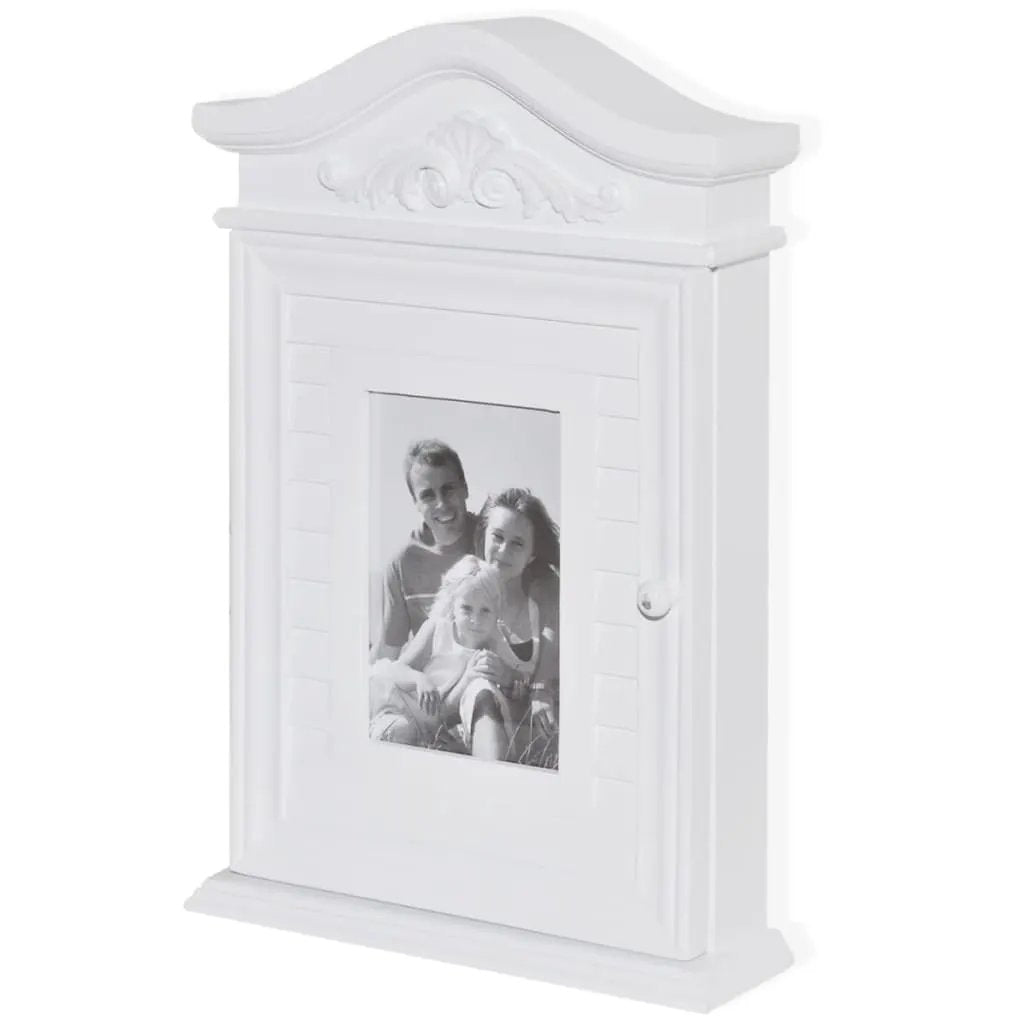 vidaXL vidaXL Key Cabinet with Photo Frame White - Photo Frame