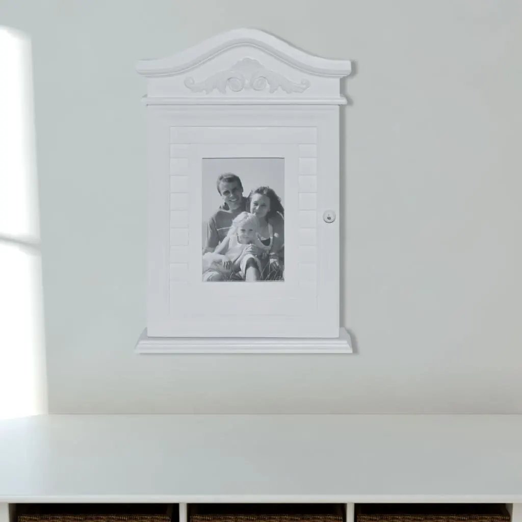 vidaXL vidaXL Key Cabinet with Photo Frame White - Photo Frame