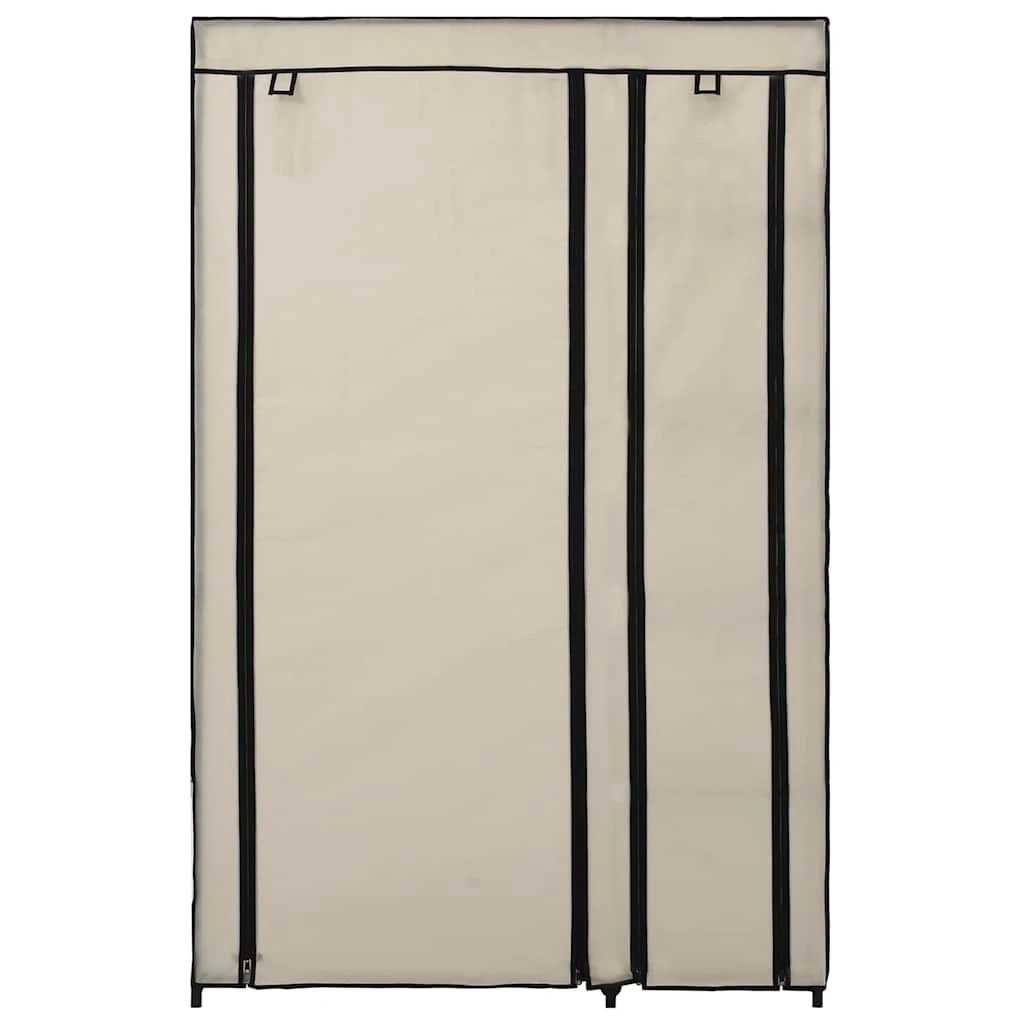 vidaXL vidaXL Folding Wardrobe Cream 110x45x175 cm Fabric - Wardrobe