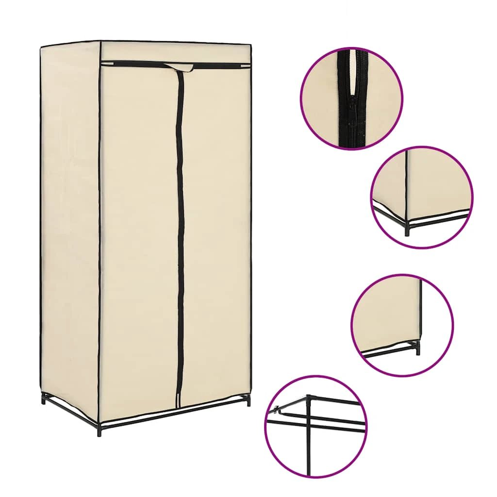vidaXL vidaXL Wardrobes 2 pcs Cream 75x50x160 cm - Wardrobe