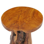 vidaXL VidaXL Coffee Table 40x40 cm Solid Teak Wood Round Top Teak Root Base Living Room Decor - Coffee Table