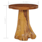 vidaXL VidaXL Coffee Table 40x40 cm Solid Teak Wood Round Top Teak Root Base Living Room Decor - Coffee Table