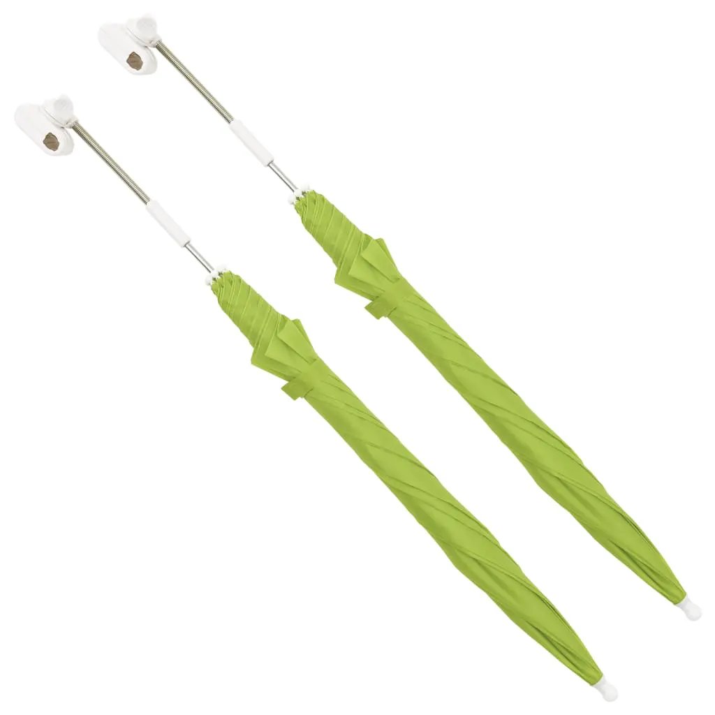 vidaXL vidaXL Camping Chair Parasols 2 pcs Green 105 cm - Garden Chairs