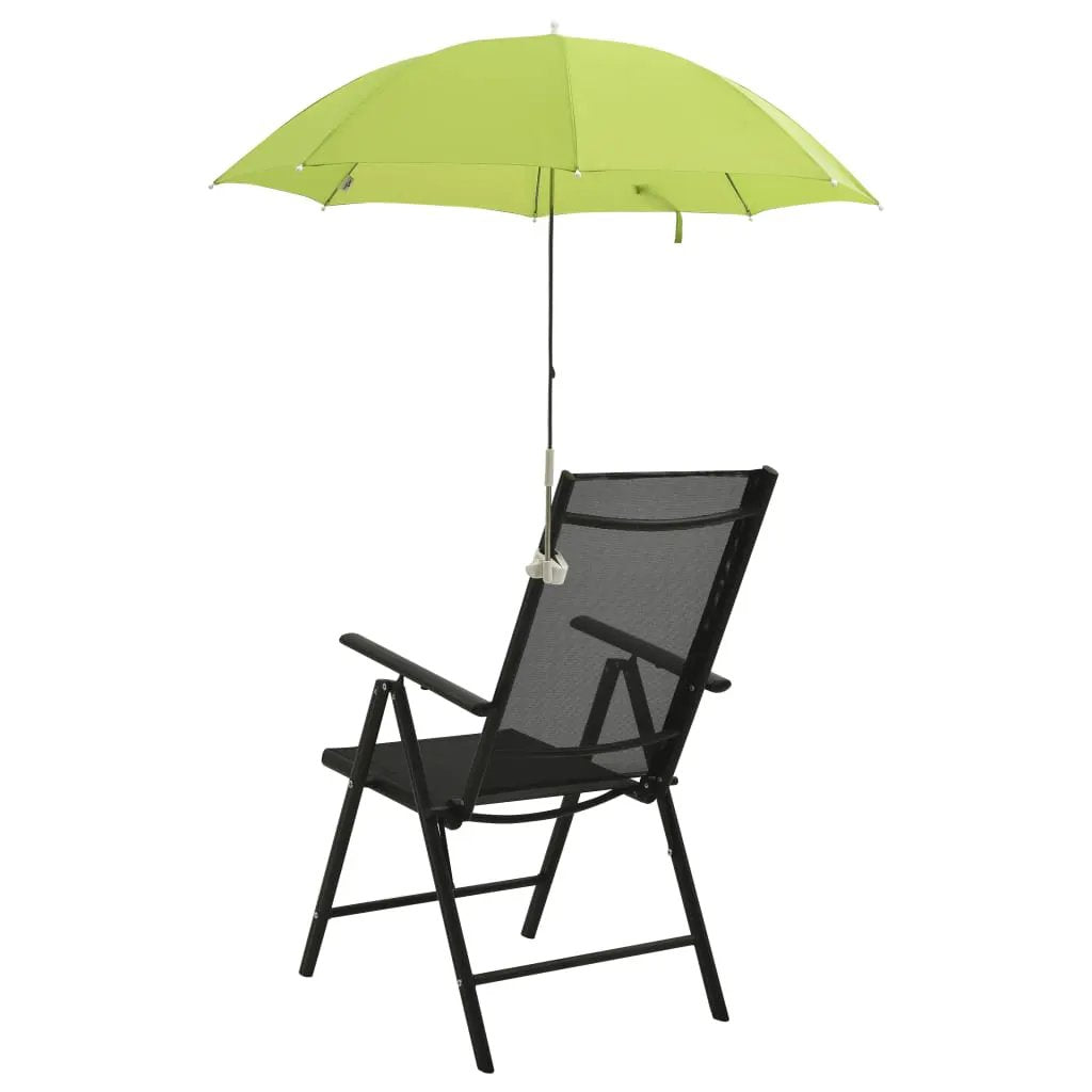 vidaXL vidaXL Camping Chair Parasols 2 pcs Green 105 cm - Garden Chairs
