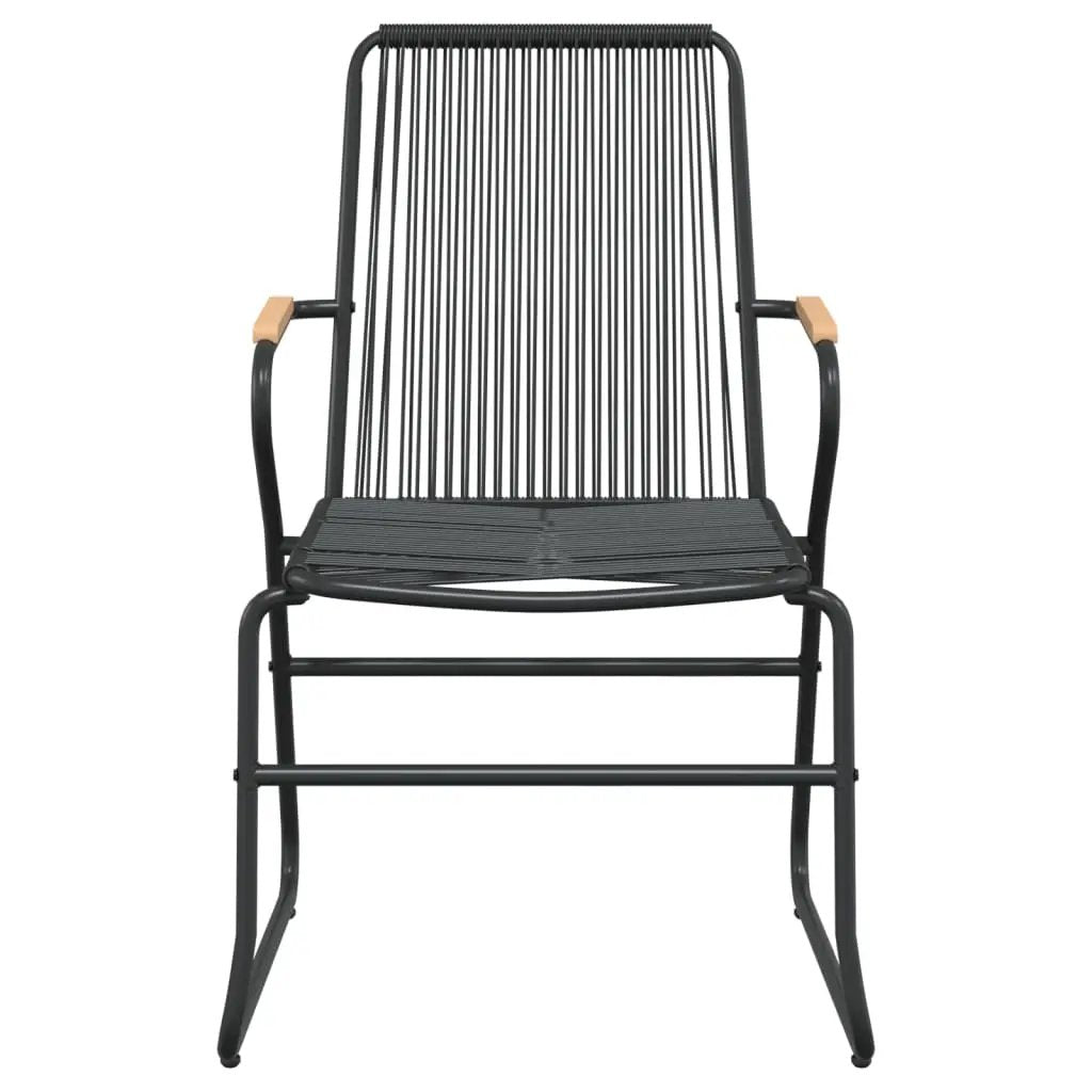 vidaXL vidaXL Garden Chairs 4 pcs Black 58x59x85.5 cm PVC Rattan -