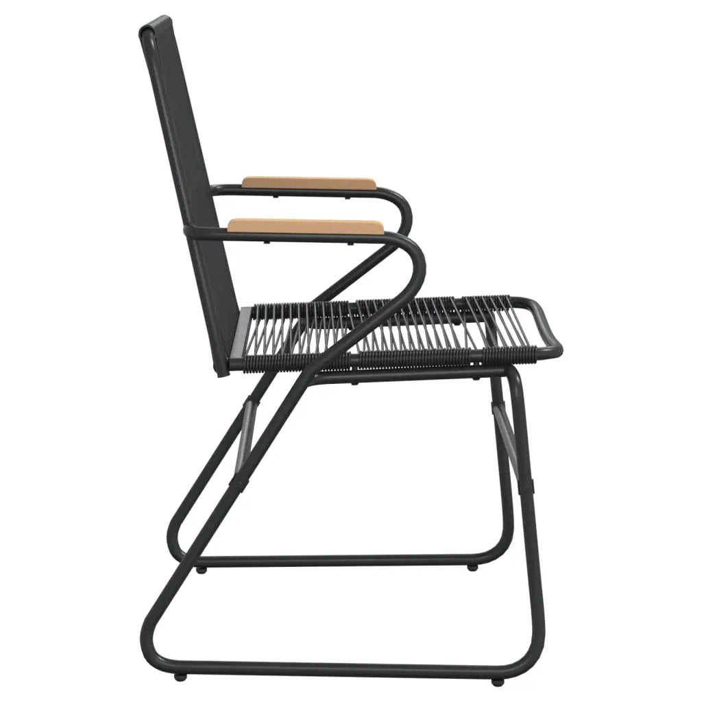 vidaXL vidaXL Garden Chairs 4 pcs Black 58x59x85.5 cm PVC Rattan -