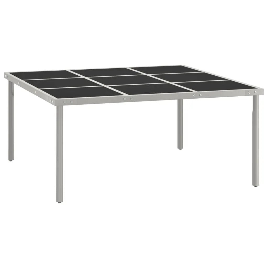 vidaXL vidaXL Garden Dining Table 170x170x74.5 cm Glass and Steel - Dining Table