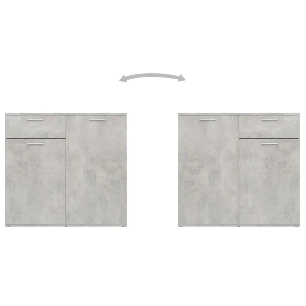 vidaXL vidaXL Sideboard Concrete Grey 80x36x75 cm Engineered Wood - Sideboard