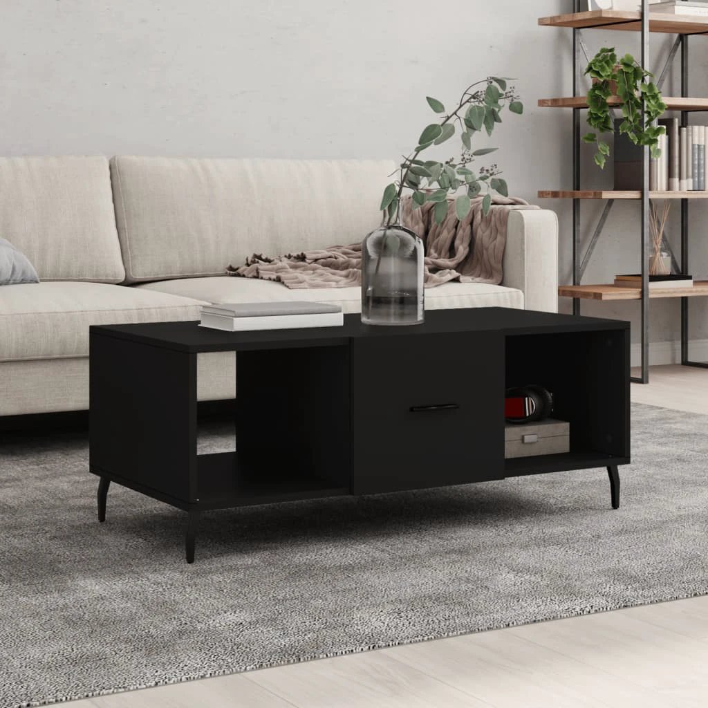 vidaXL VidaXL Coffee Table 102x50x40 cm Engineered Wood Three Compartments Living Room Storage - Coffee Table