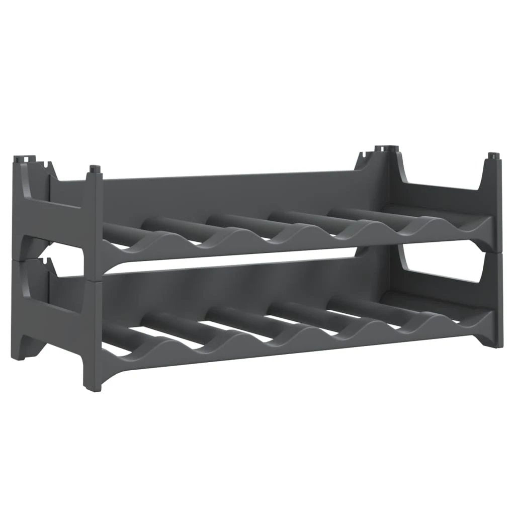 vidaXL vidaXL Wine Rack for 12 Bottles PP Stackable - Wine Rack