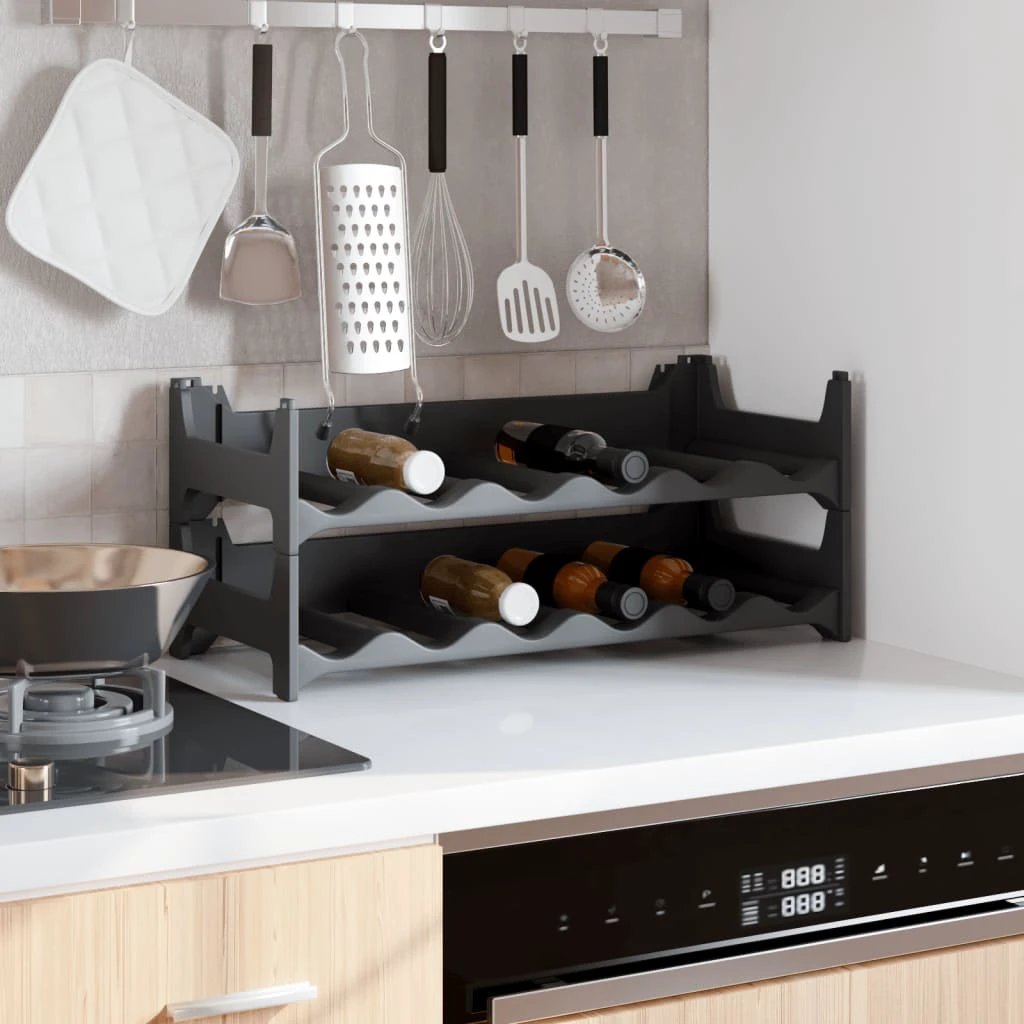vidaXL vidaXL Wine Rack for 12 Bottles PP Stackable - Wine Rack