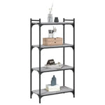 vidaXL vidaXL Bookcase 4-Tier Grey Sonoma 60x30x120 cm Engineered Wood - Bookcase