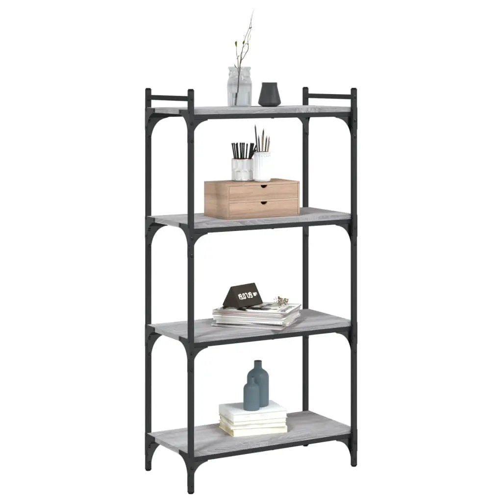 vidaXL vidaXL Bookcase 4-Tier Grey Sonoma 60x30x120 cm Engineered Wood - Bookcase