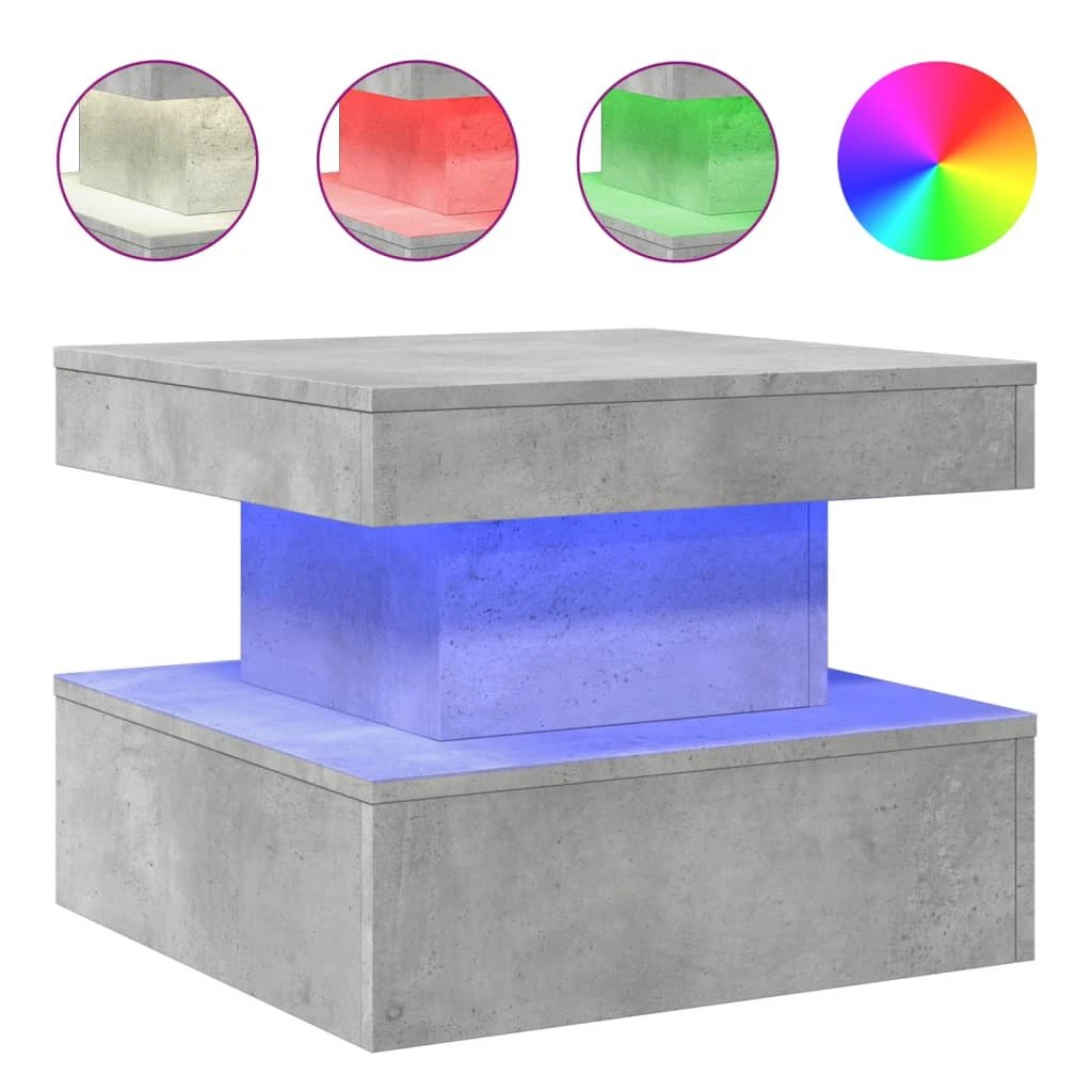 vidaXL vidaXL Coffee Table 50x50x40 cm LED Living Room - Coffee Table