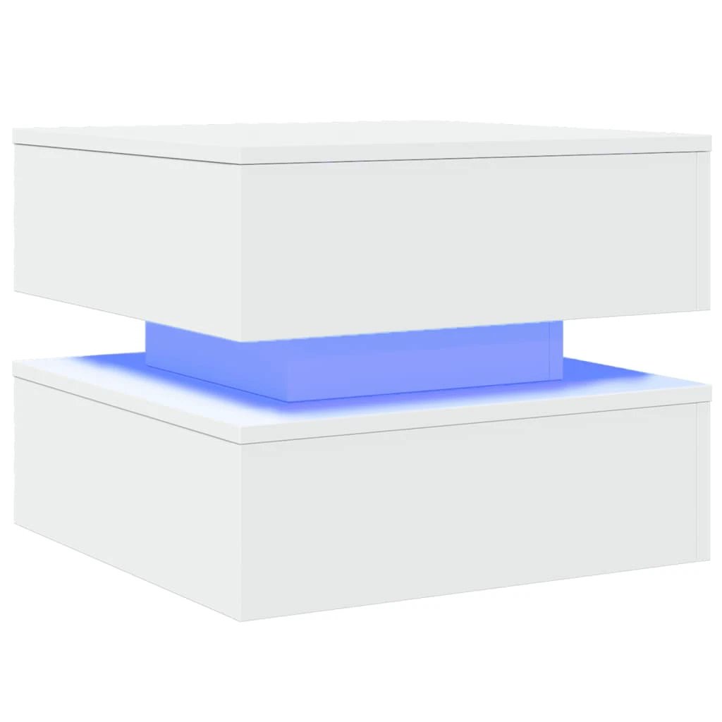 VidaXL Coffee Table 50x50x40 cm LED Living Room by vidaXL