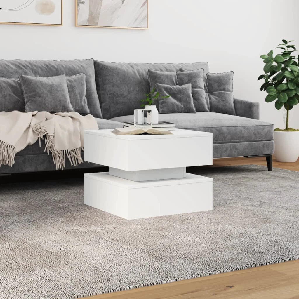 VidaXL Coffee Table 50x50x40 cm LED Living Room by vidaXL