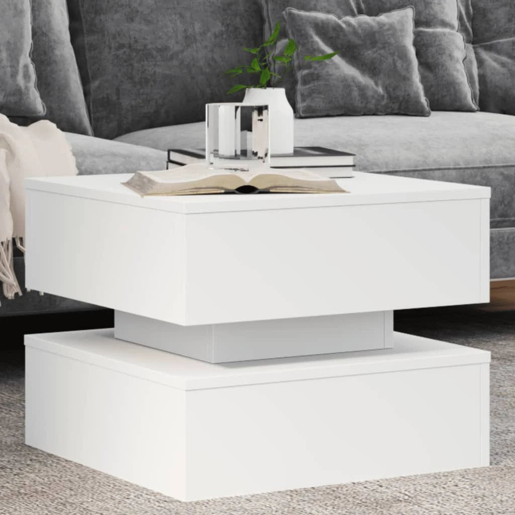 VidaXL Coffee Table 50x50x40 cm LED Living Room by vidaXL