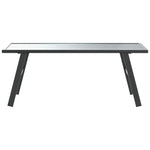 vidaXL Garden Coffee Table 90x45x35 Cm Powder-Coated Steel Outdoor Patio by vidaXL