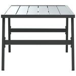 vidaXL Garden Coffee Table 90x45x35 Cm Powder-Coated Steel Outdoor Patio by vidaXL